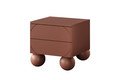 Bedside Table Nightstand Sonatia II 45 cm, burgundy