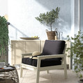 BONDHOLMEN Armchair, outdoor, white/beige/Järpön/Duvholmen anthracite