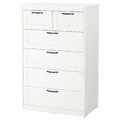 SONGESAND Chest of 6 drawers, white, 82x126 cm