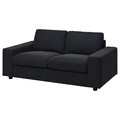 VIMLE Cover for 2-seat sofa, with wide armrests/Saxemara black-blue