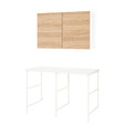 ENHET Storage combination for laundry, white/oak effect, 139x63.5x85.5 cm