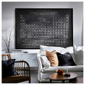 BJÖRKSTA Picture with frame, periodic table/black, 200x140 cm