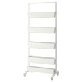 MITTZON Frame w castors/container/cable box, white, 85x205 cm