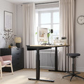 MITTZON Desk sit/stand, electric birch veneer/black, 160x80 cm