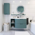 GoodHome Wall-mounted Bathroom Cabinet Himalia 80 cm, green