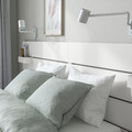 NORDLI Bed frame with storage and mattress, with headboard white/Vågstranda medium firm, 140x200 cm