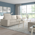 VIMLE 3-seat sofa, with headrest with wide armrests/Gunnared beige