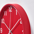 PLUTTIS Wall clock, low-voltage/red, 28 cm