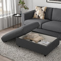 VIMLE Footstool with storage, Hallarp grey