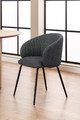 Upholstered Chair Eleanor, dark grey