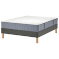 LYNGÖR Divan bed, Vågstranda firm/light blue dark grey, 140x200 cm