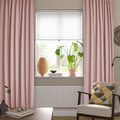 SANELA Curtains, 1 pair, pale pink, 140x300 cm