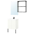 ENHET Bathroom, anthracite/white, 64x43x87 cm