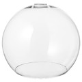 JAKOBSBYN / JÄLLBY Pendant lamp, clear glass, nickel-plated