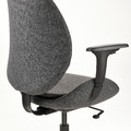 HATTEFJÄLL Office chair with armrests, Gunnared dark grey/black