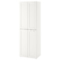 SMÅSTAD / PLATSA Wardrobe, white with frame/with 2 clothes rails, 60x57x181 cm