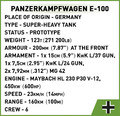 Cobi Blocks Panzerkampfwagen E-100 1511pcs 10+