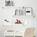 BERGSHULT / GRANHULT Wall shelf combination, white, nickel-plated, 80x20 cm