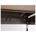 MICKE Desk, black-brown, 142x50 cm