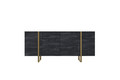 Four-Door Cabinet Verica 200cm, charcoal/gold legs