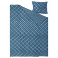 ÄNGSNEJLIKA Duvet cover and pillowcase, dark blue/light blue, 150x200/50x60 cm