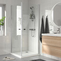 OPPEJEN / FOTINGEN Shower enclosure with 2 doors/tray, 90x90x205 cm