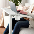 MITTZON Laptop table with castors, white, 66x50 cm