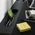 MITTZON Desk, black stained ash veneer/black, 160x80 cm