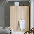 PAX / FORSAND Wardrobe combination, white/white stained oak effect, 150x60x201 cm