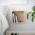 EKET Wall-mounted shelving unit, white stained oak effect, 35x25x35 cm