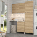 ENHET Laundry, white/oak effect, 183x63.5x222.5 cm