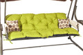 Large Garden Swing with Cushions, lime