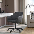 TOSSBERG / MALSKÄR Swivel chair, Gunnared dark grey/black