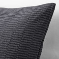 PLOMMONROS Cushion cover, dark grey/grey, 50x50 cm