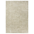 LINJEPLATS Rug, low pile, beige/off-white, 160x230 cm