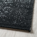 KYNDBY Rug, short pile, patinated grey/floral pattern, 160x230 cm