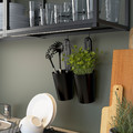 ENHET Kitchen, anthracite, grey frame, 203x63.5x222 cm