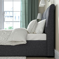 IDANÄS Upholstered ottoman bed, Gunnared dark grey, 160x200 cm