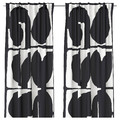 SKÄRMTRY Curtains, 1 pair, black/white, 145x300 cm