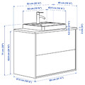 HAVBÄCK / ORRSJÖN Wash-stnd w drawers/wash-basin/tap, white/bamboo, 82x49x71 cm