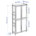 IVAR Shelving unit, with 4 doors pine/felt, 89x30x179 cm