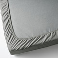 DVALA Fitted sheet, light grey, 90x200 cm