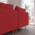 SÖDERHAMN 2-seat sofa with chaise longue, Tonerud red