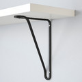 BERGSHULT / FÖRLÄGGARE Wall shelf, black/white, 80x20 cm