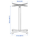 STENSELE Star base, anthracite, 103 cm