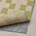 GÅNGSTIG Kitchen mat, flatwoven green/off-white, 80x200 cm