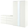 VIHALS Wardrobe combination, white, 245x57x200 cm