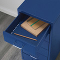 HELMER Drawer unit on castors, blue, 28x69 cm