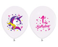 Balloons Unicorn 1st Birthday 12" 5pcs