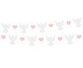 Paper Decorative Garland Angels & Pink Hearts 150cm